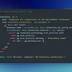 Killing db connections softly with rake tasks