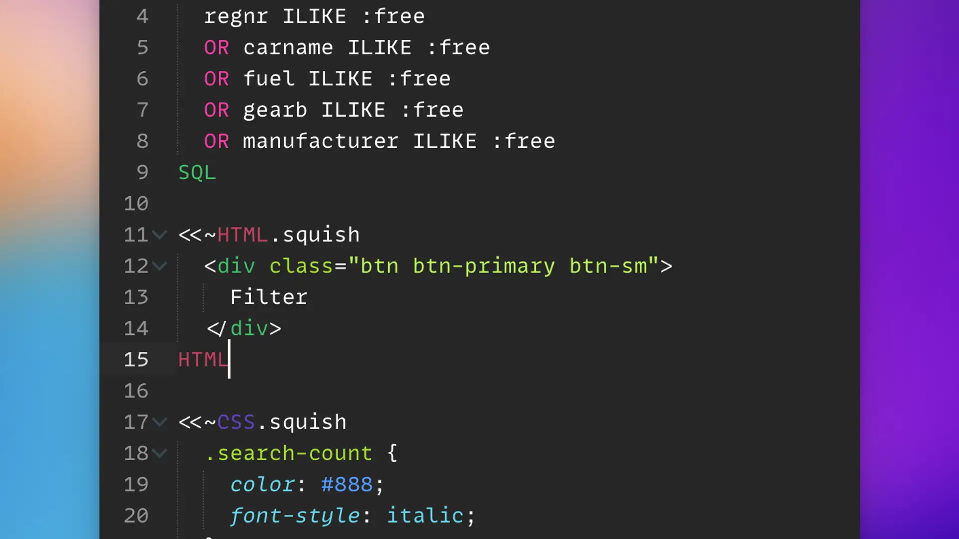 Heredoc syntax highlighting